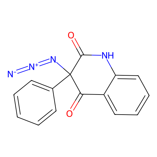 3-Azido-3-phenyl-quinoline-2,4-dione structure