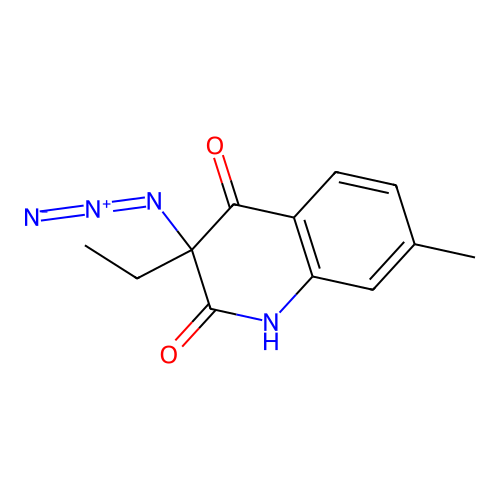 3-azido-3-ethyl-7-methyl-1H-quinoline-2,4-dione structure