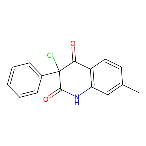 3-chloro-7-methyl-3-phenyl-1H-quinoline-2,4-dione structure