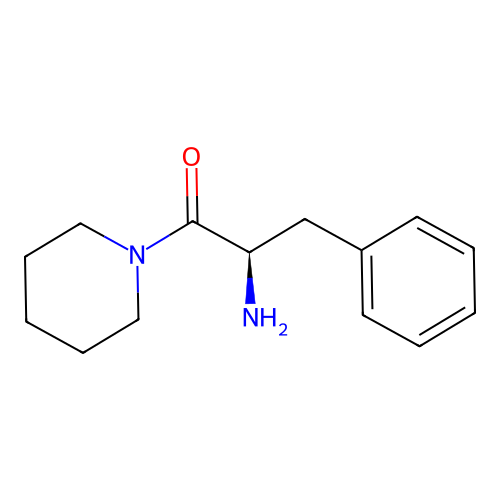 (2R)-2-amino-3-phenyl-1-piperidin-1-ylpropan-1-one structure