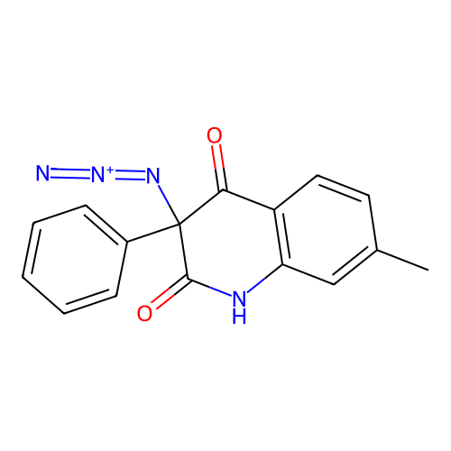 3-azido-7-methyl-3-phenyl-1H-quinoline-2,4-dione structure