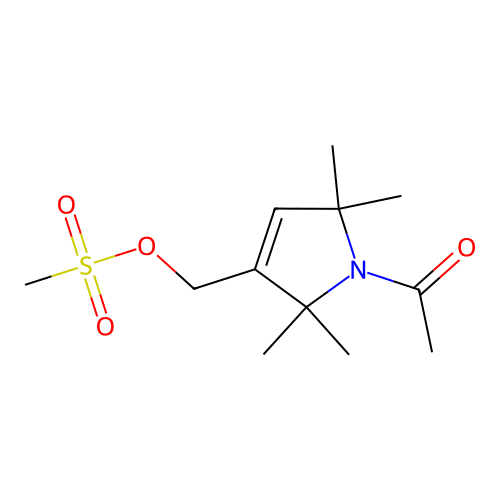 (1-Acetyl-2,2,5,5-tetramethylpyrrol-3-yl)methyl methanesulfonate structure