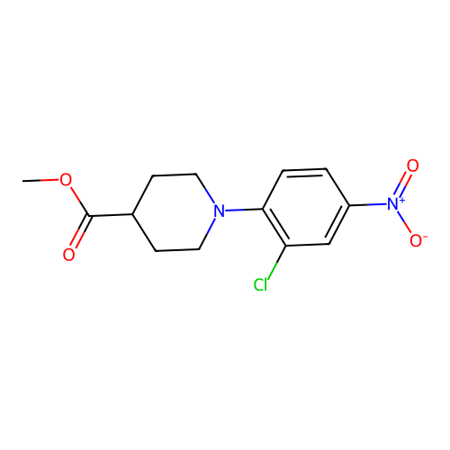 Methyl 1-(2-chloro-4-nitrophenyl)piperidine-4-carboxylate structure