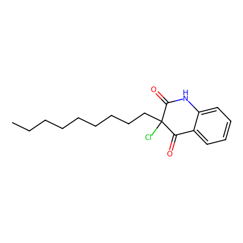 3-chloro-3-nonyl-1H-quinoline-2,4-dione structure