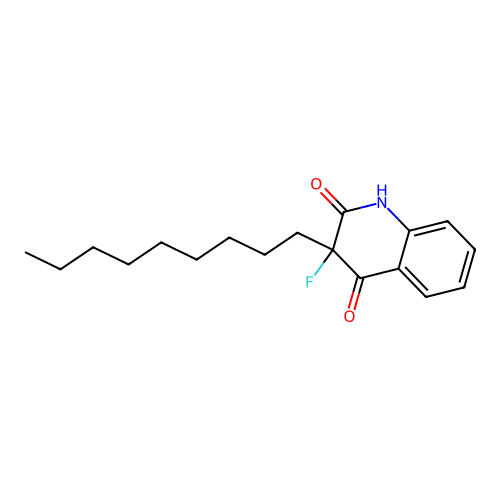 3-fluoro-3-nonyl-1H-quinoline-2,4-dione structure