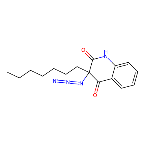 3-Azido-3-n-heptyl-quinoline-2,4-dione structure