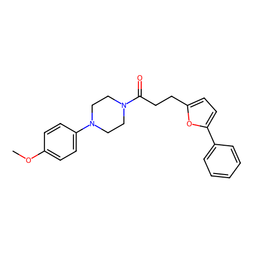 1-[4-(4-Methoxyphenyl)piperazin-1-yl]-3-(5-phenylfuran-2-yl)propan-1-one structure