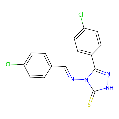 4-((4-Chlorobenzylidene)amino)-5-(4-chlorophenyl)-4H-1,2,4-triazole-3-thiol structure