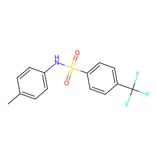 N-(4-methylphenyl)-4-(trifluoromethyl)benzenesulfonamide structure