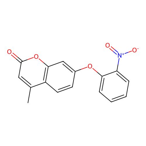 4-Methyl-7-(2-nitrophenoxy)chromen-2-one structure