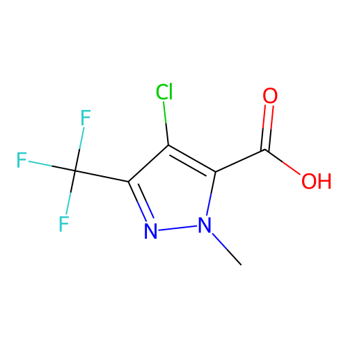 4-chloro-1-methyl-3-(trifluoromethyl)-1H-pyrazole-5-carboxylic acid structure