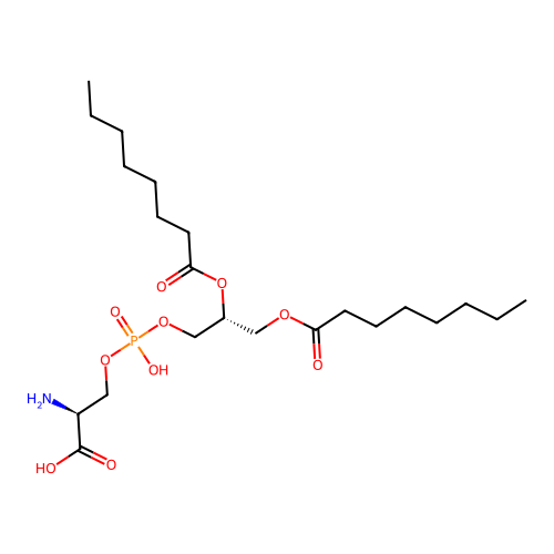 1,2-Dioctanoyl-sn-glycero-3-phosphoserine structure