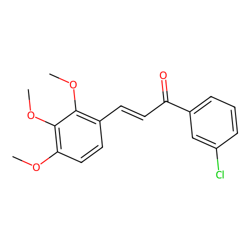 (2E)-1-(3-Chlorophenyl)-3-(2,3,4-trimethoxyphenyl)prop-2-en-1-one structure