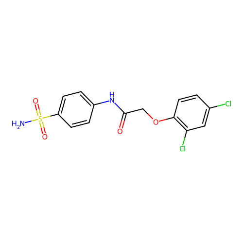 2-(2,4-dichlorophenoxy)-N-(4-sulfamoylphenyl)acetamide structure