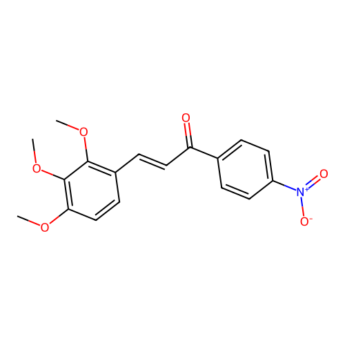(2E)-1-(4-Nitrophenyl)-3-(2,3,4-trimethoxyphenyl)prop-2-en-1-one structure