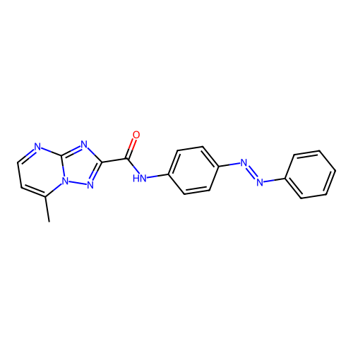 [1,2,4]Triazolo[1,5-a]pyrimidine-2-carboxamide, 7-methyl-N-[4-(2-phenyldiazenyl)phenyl]- structure