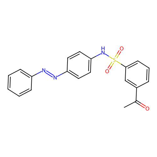 Benzenesulfonamide, 3-acetyl-N-[4-(2-phenyldiazenyl)phenyl]- structure