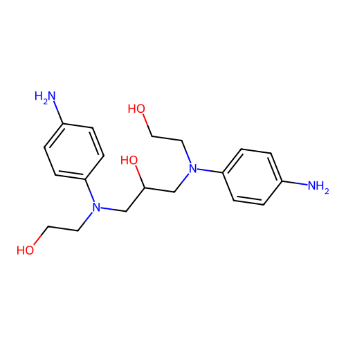 1,3-Bis((4-aminophenyl)-(2-hydroxyethyl)-amino)-propan-2-ol structure