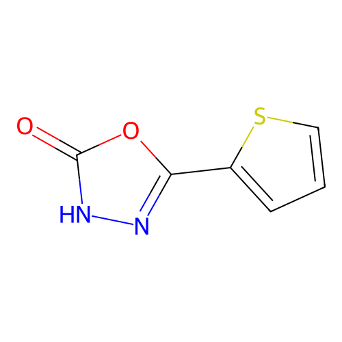 5-(Thiophen-2-yl)-1,3,4-oxadiazol-2(3H)-one structure