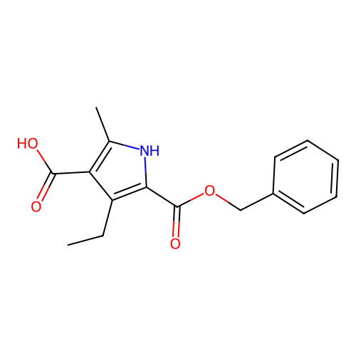 3-Ethyl-5-methyl-1H-pyrrole-2,4-dicarboxylic acid 2-benzyl ester structure