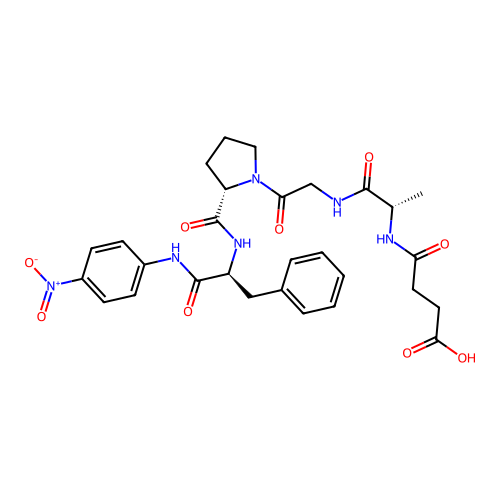 Suc-Ala-Gly-Pro-Phe-pNA structure