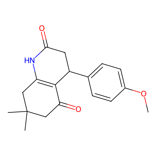 4-(4-Methoxyphenyl)-7,7-dimethyl-3,4,7,8-tetrahydroquinoline-2,5(1H,6H)-dione structure