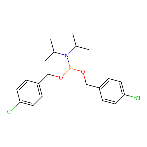 Di-p-chlorobenzyl N,N-Diisopropylphosphoramidite structure