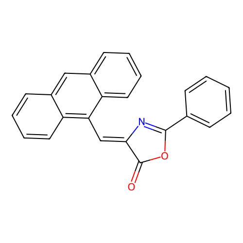 4H-Oxazol-5-one, 4-anthracen-9-ylmethylene-2-phenyl- structure