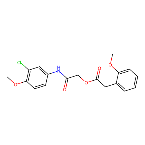 [2-(3-Chloro-4-methoxyanilino)-2-oxoethyl] 2-(2-methoxyphenyl)acetate structure