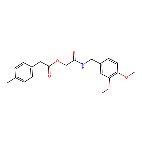 2-[(3,4-Dimethoxybenzyl)amino]-2-oxoethyl (4-methylphenyl)acetate structure