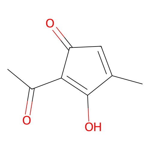 4-Cyclopentene-1,3-dione, 2-(1-hydroxyethylidene)-4-methyl- structure