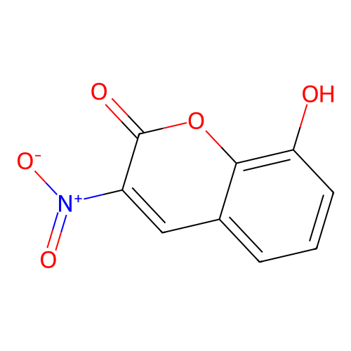 8-hydroxy-3-nitro-2H-chromen-2-one structure
