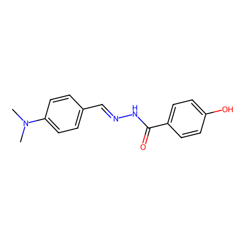 N'-{(E)-[4-(dimethylamino)phenyl]methylidene}-4-hydroxybenzohydrazide structure