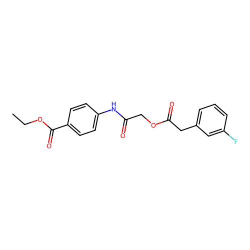 Ethyl 4-[[2-[2-(3-fluorophenyl)acetyl]oxyacetyl]amino]benzoate structure