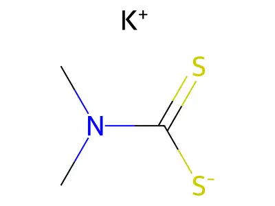 二甲基二硫代氨基甲酸盐 structure