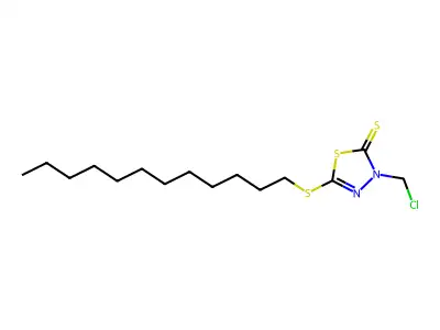 3-(Chloromethyl)-5-(dodecylsulfanyl)-2,3-dihydro-1,3,4-thiadiazole-2-thione structure
