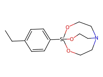 2,8,9-Trioxa-5-aza-1-silabicyclo(3.3.3)undecane, 1-(4-ethylphenyl)- structure