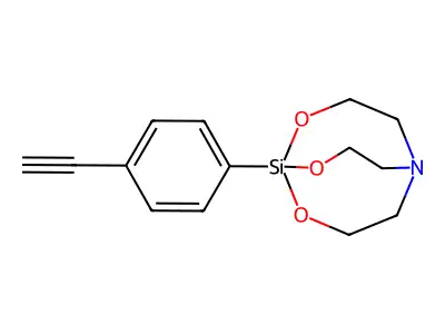 2,8,9-Trioxa-5-aza-1-silabicyclo(3.3.3)undecane, 1-(4-ethynylphenyl)- structure