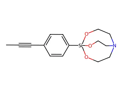 2,8,9-Trioxa-5-aza-1-silabicyclo(3.3.3)undecane, 1-(4-(1-propynyl)phenyl)- structure