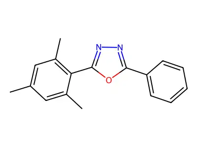 2-Phenyl-5-(2,4,6-trimethylphenyl)-1,3,4-oxadiazole structure