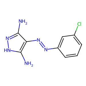 1H-Pyrazole-3,5-diamine, 4-[(3-chlorophenyl)azo]- structure