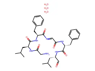 Cyclo(leucyl-phenylalanyl-glycyl-phenylalanyl-leucyl-glycyl) structure