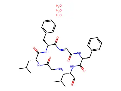 Cyclo(phenylalanyl-leucyl-glycyl-leucyl-phenylalanyl-glycyl) structure