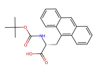 (R)-3-(Anthracen-9-yl)-2-((tert-butoxycarbonyl)amino)propanoic acid structure