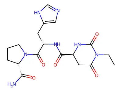 L-Prolinamide, N-((hexahydro-1-ethyl-2,6-dioxo-4-pyrimidinyl)carbonyl)-L-histidyl-, (S)-, hydrate structure
