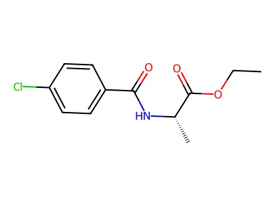 ethyl N-[(4-chlorophenyl)carbonyl]alaninate structure