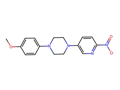 1-(4-Methoxyphenyl)-4-(6-nitropyridin-3-yl)piperazine structure