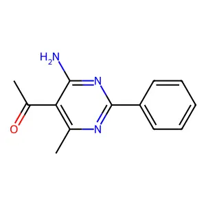 Ethanone, 1-(4-amino-6-methyl-2-phenyl-5-pyrimidinyl)- structure