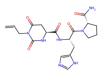 L-Prolinamide, N-((hexahydro-2,6-dioxo-1-(2-propenyl)-4-pyrimidinyl)carbonyl)-L-histidyl-, (S)-, hydrate structure