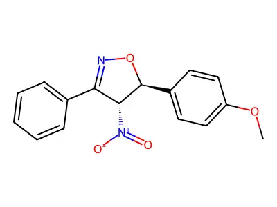 cis-3-Phenyl-4-nitro-5-(4-methoxyphenyl)-2-isoxazoline structure